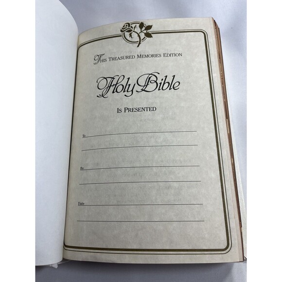 1984 American Bible White Holy Bible Red Letter Our Treasured Memories Edition - Picture 8 of 10